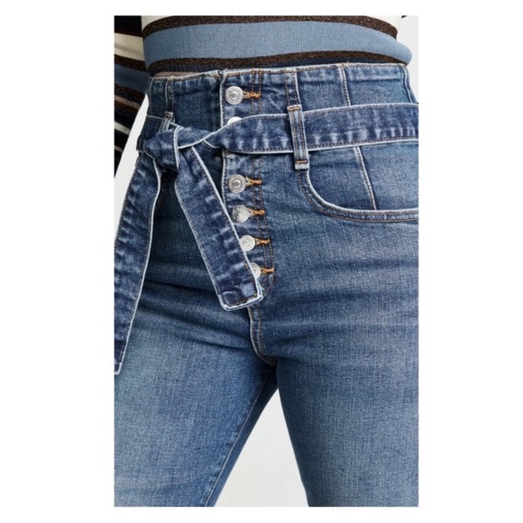 New! VERONICA BEARD Marlene Corset High Rise Jeans - Picture 7 of 13